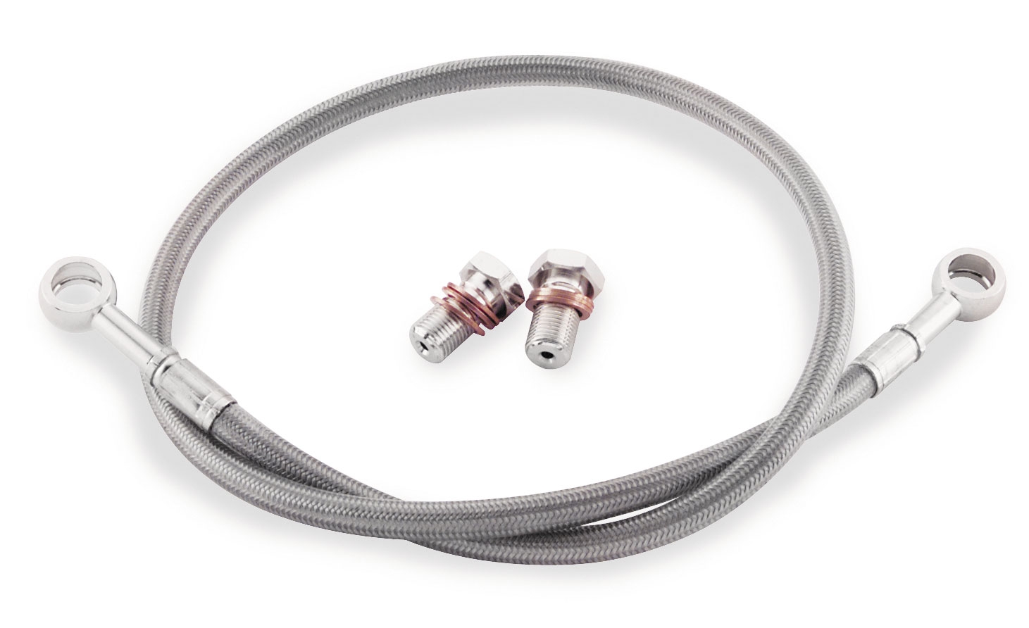 3AN Straight X 90 Degree 72 Inch Stainless Steel Braided Brake Line Hose - USA Made